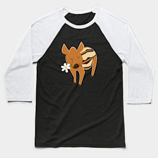 Little boar with a flower #1 Baseball T-Shirt